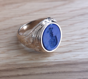 Sygnety męskie herb Niezgoda Niezgoda herb szlachecki lapis lazuli