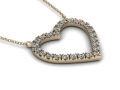 Zawieszka serce ze zlota bialego zoltego zlota z brylantami diamentami proba 585 producent 0,27ct 