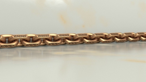 Łańcuch złoty męski ze wzorem designerski rodowany próba 585 55cm 117g żółte złoto oryginalny ciężki