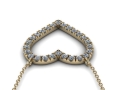 Zawieszka serce ze zlota bialego zoltego zlota z brylantami diamentami proba 585 producent 0,27ct 