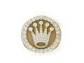 Zloty sygnet meski Rolex z brylantami diamentami lub cyrkoniami proba 750 23g