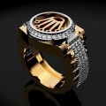 Sygnet zloty meski zegarek rolex z brylantami vs1 32g proba 585 design